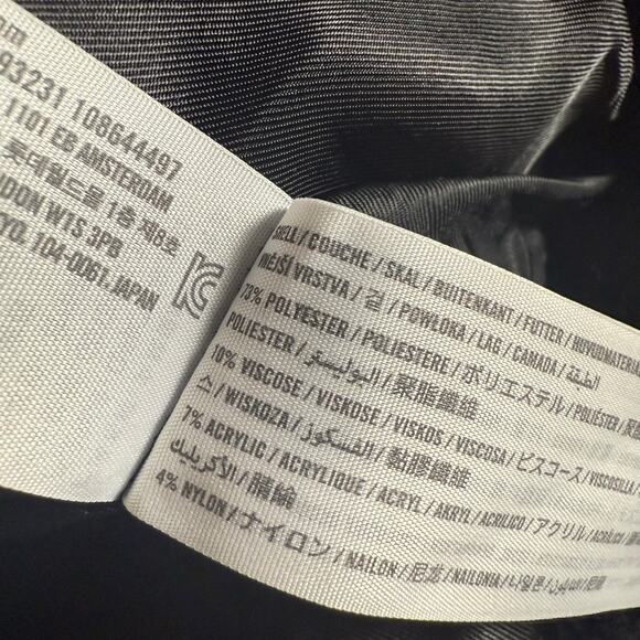 Abercrombie & Fitch Black Tweed Collarless Button Front Jacket Size Small - Picture 10 of 11